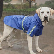 강아지 반사 레인코트 1P 반려동물 산책 우비 장마철 애견 외출 외투 우의 중형견 대형견, 1개