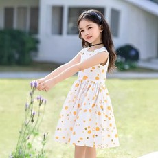 女童夏季純棉背心裙