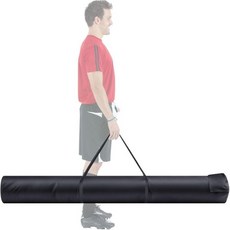 코너 플래그 저장 가방 코칭 스틱 민첩성 폴 옥스포드 슬라럼 막대 패키지 가드 필드 하키 라크로스 손쉬운 홀더 16개 포함 6피트 x 7인치, Black, 검정