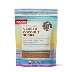 Big Tree Farms 유기농 바닐라 코코넛 설탕 비건 글루텐 프리 팔레오 코셔 인증 사탕수수 설탕 대체품 베이킹 논 GMO 저혈당 공정 무역 3969g (, 14 Ounce (3팩)