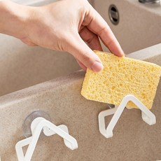 꽂이 흡착식 수세미 걸이 정리 물빠짐 거치대 2p 모던주방용품 회전식 키친소품