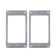 기타 악세사리 FLEOR 메탈 일렉트릭 험버커 픽업 마운팅 링 프레임 크롬 2 개