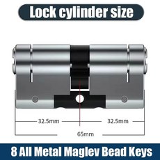 유럽 표준 8 장치 도어 키 실린더 실외 코어 출입문용, 65mm32.5add32.5, 1개