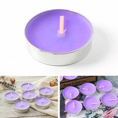 티라이트 캔들 인테리어 무향 미니 양초 50p 퍼플