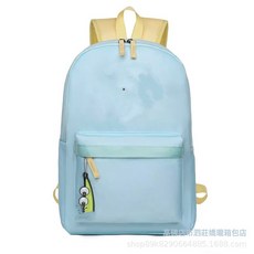 潮範校園風男女通款書包跨境風潮休閒揹包歐美時尚大容量雙肩包女, 淺藍色:一個, 1個
