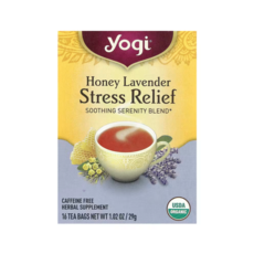 Yogi Tea 스트레스 릴리프 허니 라벤더 카페인 무함유 디카페인 티백, 1.8g, 1개