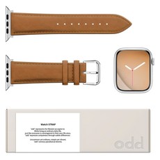 Awesome Design Apple Watch Ode 牛皮錶帶 L, 琥珀棕