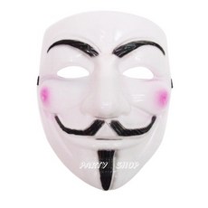 舞會面具/尾牙面具/歌劇面具 V怪客面具，派對變裝必備，經典V字仇殺隊造型，多種場合適用, 1個, （不含運）未滿佰元不出貨