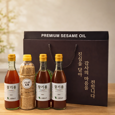 명절 인기! 참기름3 + 통깨1 실속 선물세트, 1개