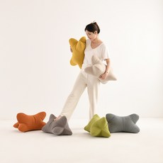 辦公室車用多功能護腰靠墊：久坐護腰骨頭枕，床上靠墊孕婦腰枕腳墊抬腿枕，多場景適用, 【貼合腰部使用座椅】粉色,【小號】36*20*16（厚度）