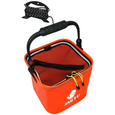 접이식 낚시 두레박 해루질 장비 사각 살림통, 01_사각두레박24(오렌지)