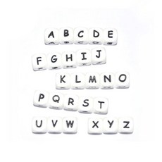 실리콘 영문 알파벳 비즈 키링 악세사리 비즈공예재료, 실리콘 K