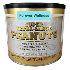 포에버 웰니스 초대형 땅콩 2.5파운드 버지니아 품종 엑스트라 크런치 글루텐 프리 코셔 리셀러블 캔, 포에버 웰니스 초대형 땅콩 2.5파운드, 버지니아 품종