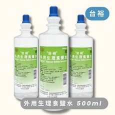 台裕 外用生理食鹽水沖洗液 500ml，溫和清潔、私密護理適用, 1個