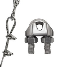 와이어로프 와이어클립 스텐 클램프 U유볼트 SUS서스 고정 연결 체결 부속, 스텐 와이어클립 3/16인치, 1개