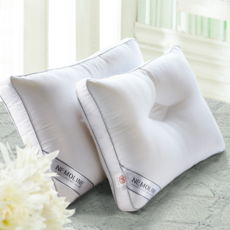 네모라인 국내생산 빨아쓰는 경추지지형 다운필 입체 경추베개솜, 화이트, 2개