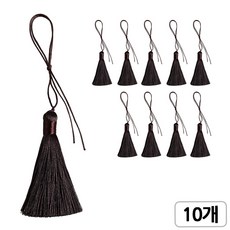 [모핸] 매직자수 태슬, 32.롱다크브라운, 10개