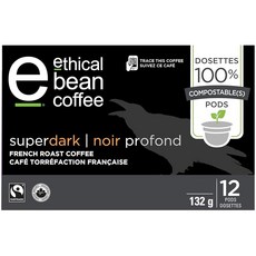 ETHICAL BEAN COFFEE 커피 포드 프렌치 로스트 슈퍼다크(Superdark) 132GR, 11g
