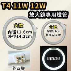 耀星照明 放大鏡專用燈管 環形燈管 白光 6000K, 1個, 圖一大款 116*142mm