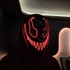 할로윈 LED 발광 광대 V자, 1개, 베놈 D레드라이트