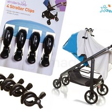글샵 유모차클립 블랙 4P 생활서큘레이터