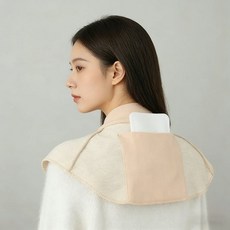 핫팩 포켓형 목도리 넥워머 목도리 목토시 스카프 방한용품 cac+925KV, 블랙