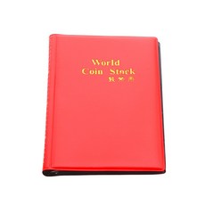 120 포켓 동전 수집 도서 홀더 앨범 기념 주최자 보관 DS-AA, Red C 120 Pockets