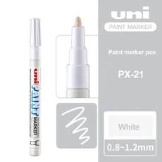 1pcs UNI 페인트 마커 방수 유성 Posca PX-20 0.8-1.2mm 타이어 터치 업 낙서 미술 용품, 02 White PX-21