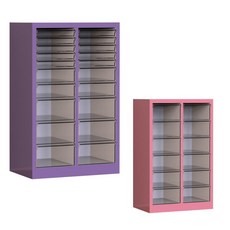 네일샵 수납장 사무실 보관함 정리함 서랍장 캐비닛 미용실 왁싱 지류 선반 정리, 1. 1.3mm, B.흰색51높이-14그리기조합(소형+대형)