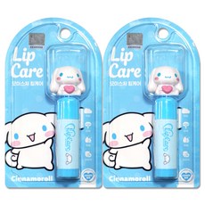 산리오 어린이 캐릭터 립케어 4.5g 입술 보습 무향 시나모롤 립밤, 2개