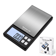Riwonas 전자저울 0.01g 초정밀 저울 금저울 귀금속 포켓저울 500g 휴대용, 1세트, 500g/0.01g
