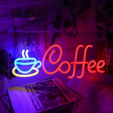 커피 네온사인 무드등 카페 클래식 레터링 LED 조명 인테리어, 12_40x20cm 12V 램프 스트립 (220v 변압