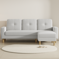 하이피러브 페브릭 2인용 멀티소파 스툴 구성, 모던그레이