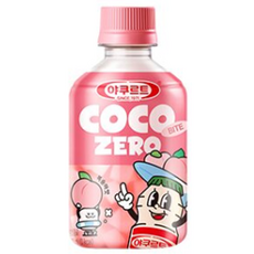 한국야쿠르트 코코바이트 제로 복숭아 280ml 18개