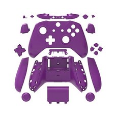 WPS 무광 케이스 하우징 전체 셸 세트 전면판 ABXY 버튼 RB LB 범퍼 오른쪽왼쪽 레일 Xbox One S 슬림3.5mm 헤드폰 잭 컨트롤러보라색, 1개