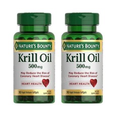 네이처스바운티 크릴오일 아스타잔틴 500mg 30캡슐 2개 아스타잔틴, 30정 2개, 30정