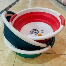 加厚耐用可折疊洗臉盆 旅遊便攜學生宿舍洗頭洗腳盆, 1個, 企鵝款小號29釐米隨機1個