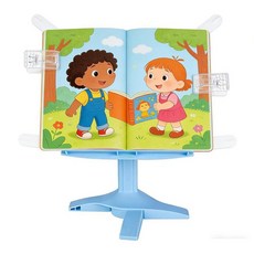 아동용 책 스탠드 책상용 조절 가능한 노트북 두꺼운 베이스 접이식 노트북 라이저 홀더 휴대용 데스크탑 북 스탠드 아이패드 컴퓨터 노트북 레시피 악보 호환 아동용, 01블루