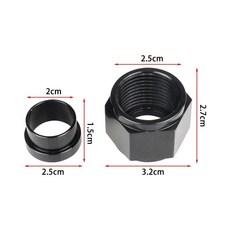 호스 피팅 알루미늄 어댑터 블랙 양극, 5) AN12, 1개