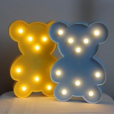 스탠드 마퀴라이트 벽등 베어 겸 무드등 82639PC 1(PC), 옐로우, 1개