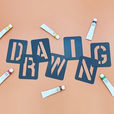 자수도안용 알파벳숫자 스텐실판 세트