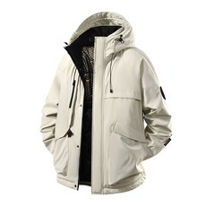 戶外情侶款沖鋒衣外套 防水防風登山夾克 男女款雙層棉衣外套