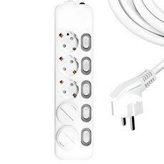 SURGIO 附保護蓋5開5插延長線 DH-2059-MT, 1.2m, 單色, 1組