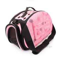 원디자인 애견 접이식케리어 대형 핑크 고양이이동장