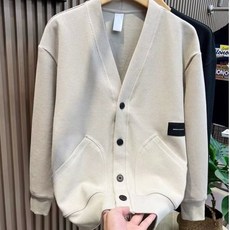 豹開之家 V領斜紋針織開衫外套 男士休閒夾克上衣 T79