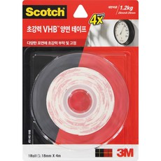 3M VHB 초강력 양면테이프 5140 18mmX4m, 1.2kg, 1개