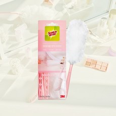 3M 스카치브라이트 뉴 화장대용 먼지떨이 브러쉬 핸들 + 리필1입, 혼합, 1세트