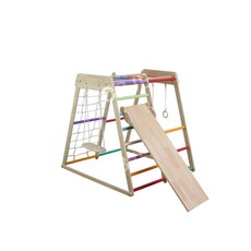 원목 유아 놀이기구 그네 세트 미끄럼틀 정글짐 실내놀이터 가정용, D