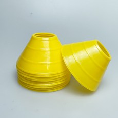 미니 접시콘 축구콘 훈련콘 미니콘 소형, 미니 접시콘(옐로우), 10개