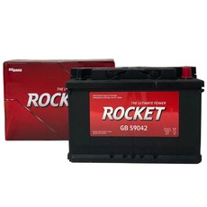 로케트 GB 59042 자동차 배터리 레인지로버 캡티바 말리부 올란도 크루즈 그랜저 SM5 SM7 최신 정품 새제품, 공구 필요+동일용량 반납, 1개